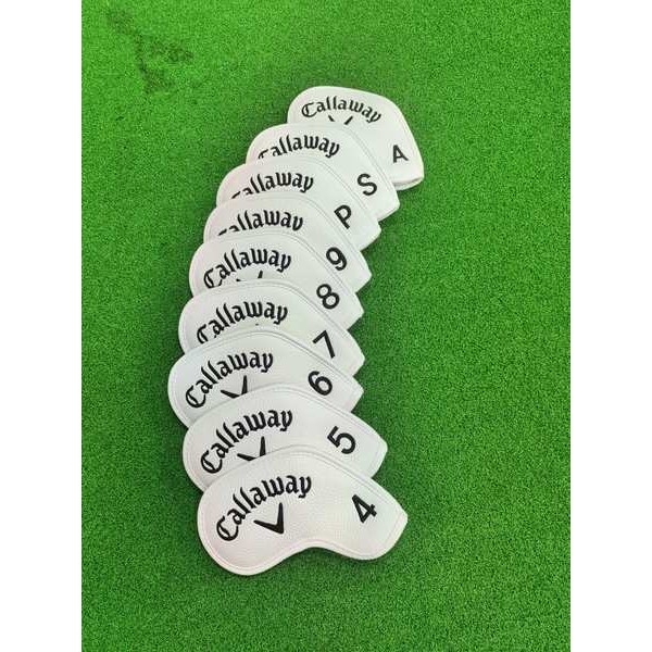 Golf head cover iron set ใหม่ Callaway Unisex Golf Club Covers เหล็ก Club Protectors Club Cap Covers
