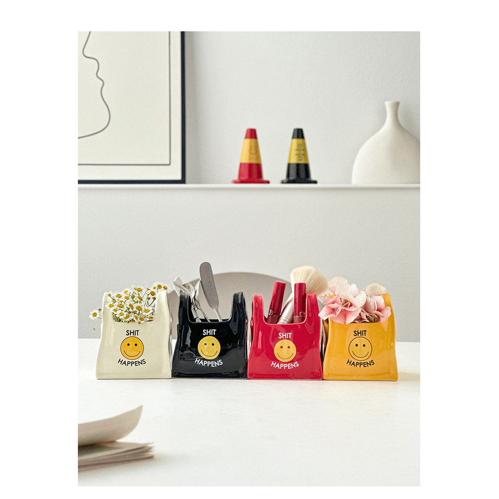 Dreamerhouse Desktop Creative เซรามิคผู้ถือปากการีโมทคอนโทรลกล่องเก็บเครื่องเขียนแต่งหน้าปากกาถังเครื่องประดับขนาดเล็ก ราคา ถูกที่สุด ดีลบีเคเค แกลเลอรีภาพที่ 8