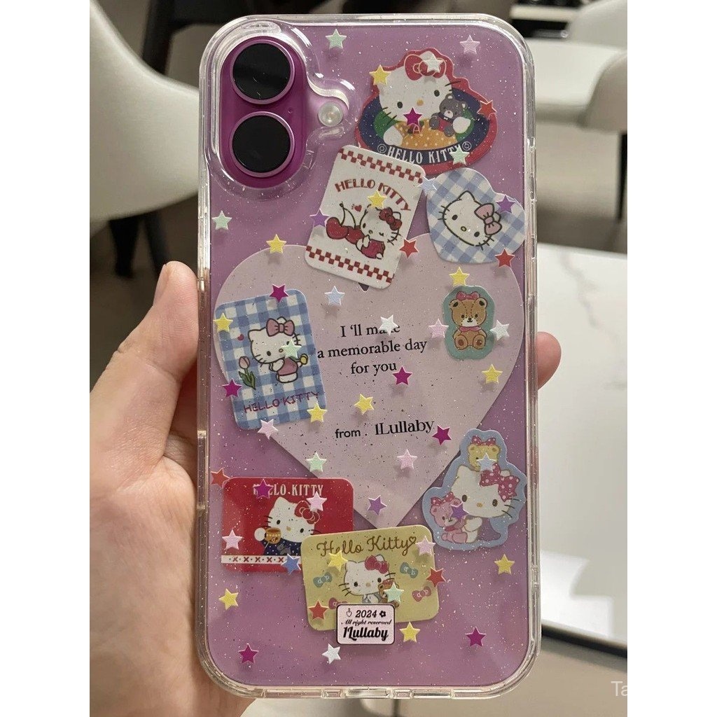 เคสมือถือสำหรับ iPhone 7 8 x XS XR xsmax 11 12 13 14 15 16 Pro Max PLUS ktcat สติกเกอร์เคสนิ่มกันกระแทกกันกระแทกเคส x6vh