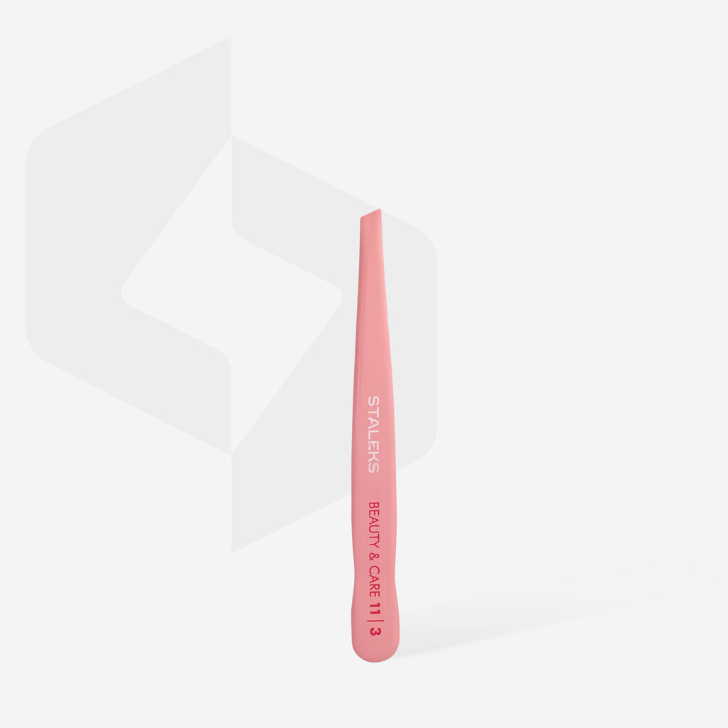 Staleks Eyebrow tweezers BEAUTY & CARE 11 TYPE 3 (wide beveled) แหนบดึงขนคิ้ว ดึงขนรักแร้ BEAUTY & CARE 11 TYPE 3 (แบ...