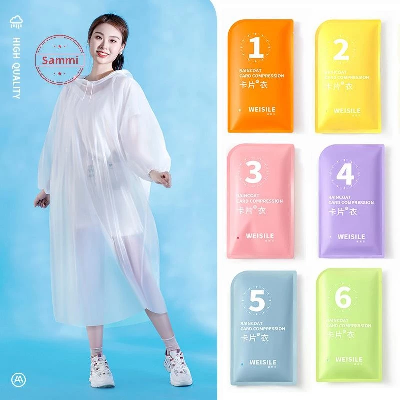 เสื้อกันฝนพกพาแบบใช้แล้วทิ้ง สำหรับผู้หญิงและผู้ชาย