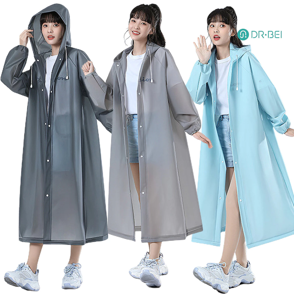 ดร.เบอิ เสื้อกันฝนผู้ใหญ่ แขนยาว กันน้ำ