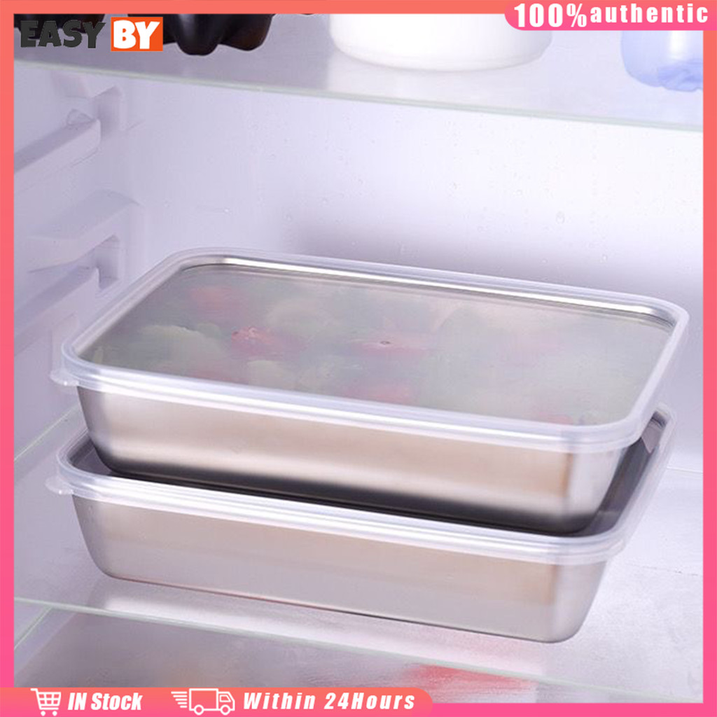 จัดส่งรวดเร็ว 1700ML.650ML.กล่องอาหารสแตนเลสมีฝาปิด แบบเข้าไมโครเวฟได้ แข็งแรง ทนทาน แยกใส่อาหาร