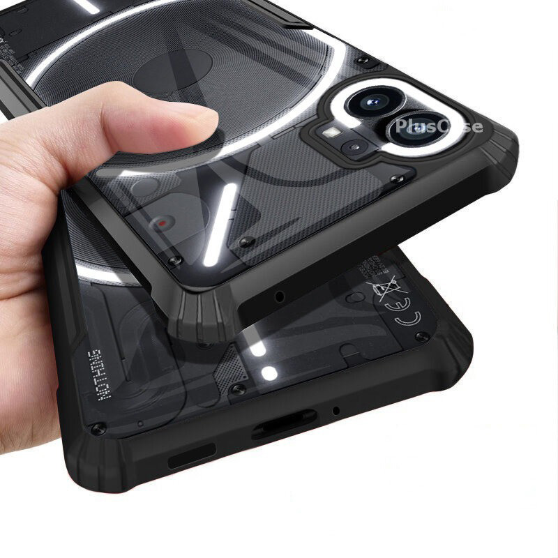 สําหรับ Nothing Phone (1) (2) (2a) Plus อะคริลิคใสถุงลมนิรภัยเคสโทรศัพท์ Hybrid ซิลิคอนกันชนกันกระแทก