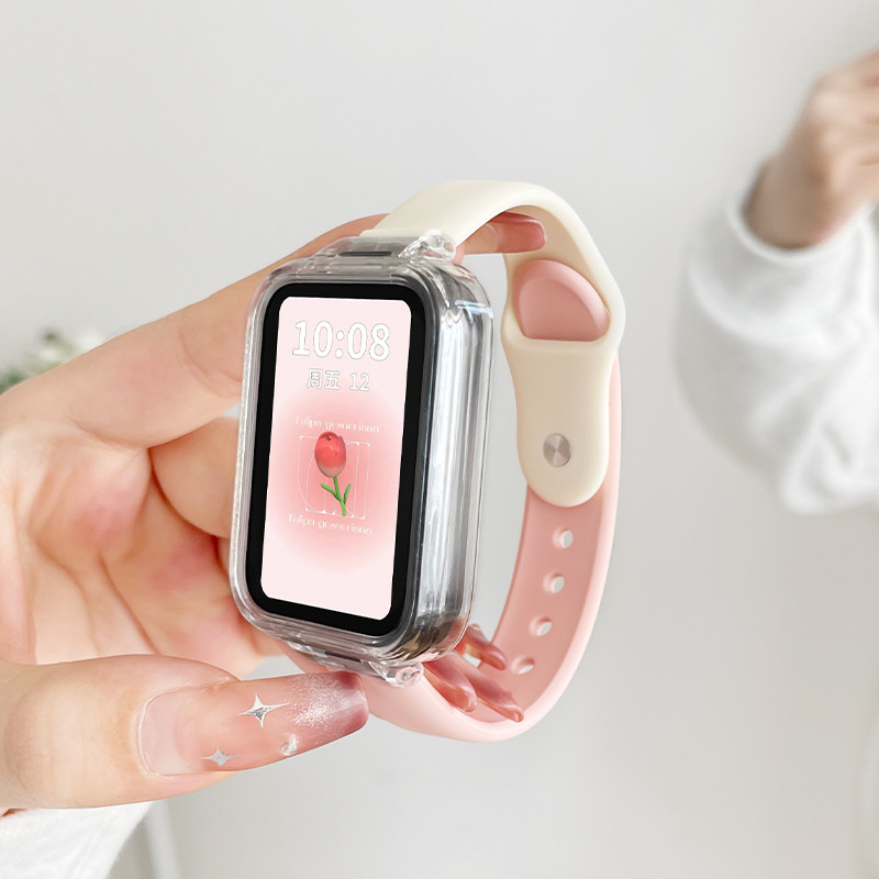 สายซิลิโคนสําหรับ for Xiaomi Mi Band 8 Pro นาฬิกาสําหรับ Xiaomi Mi Band 7 Pro แฟชั่นสีทึบสร้อยข้อมือนุ่มเปลี่ยนสายรัดข้อมือ