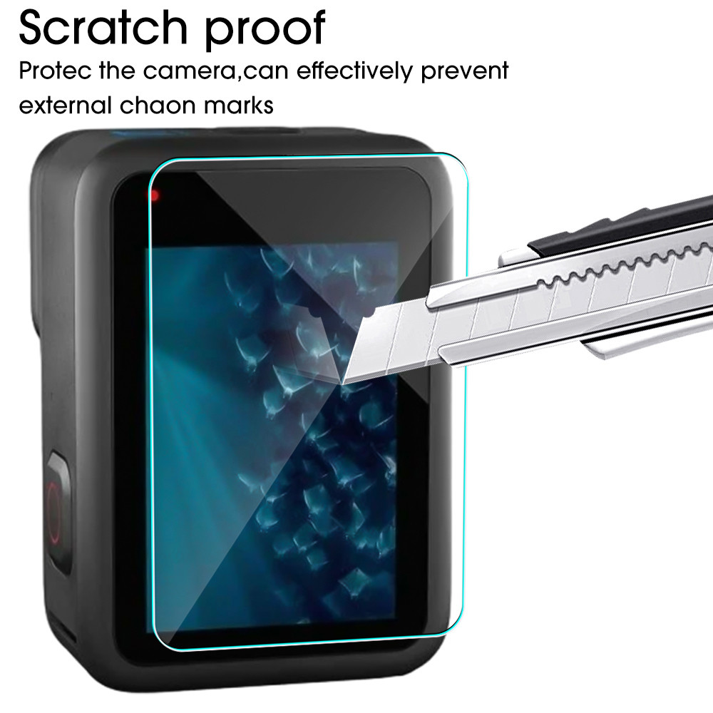 6/2 ชิ้น/เซ็ตกระจกนิรภัยสําหรับ GoPro HERO 4K - ฟิล์มกันรอยแบบเต็มหน้าจอ - ป้องกันรอยขีดข่วน - ฟิล์มแบนกันกระแทก - เลนส์ - สําหรับ GoPro HERO 4K Black - รูปที่ 3