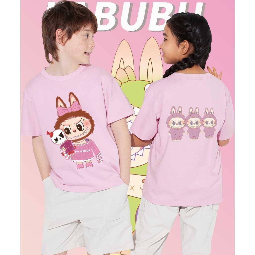 (จัดส่งตลอด 24 ชั่วโมง) เสื้อยืดเด็ก เสื้อแจ็คแเด็ก ลาบูบู้ Labubuโอเวอร์ไซซ์ สไตล์ใหม่ T504