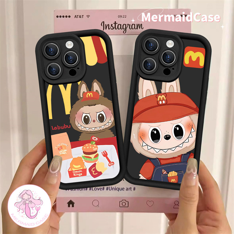 McDonald's Labubu Casing for Vivo Y20 Y21 Y16 Y15 Y12 Y50 Y30 Y91 Y95 Y93 Y78 Y36 Y15S V27 S17 Prote
