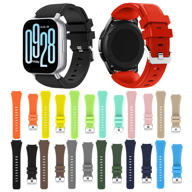 สายรัดข้อมือซิลิโคนสร้อยข้อมือกีฬาเปลี่ยนสายนาฬิกาสําหรับ Redmi Watch 5 Active 5 lite Xiaomi นาฬิกา S5 S4 S3 S2 S1 นาฬิกา 5 2 2pro