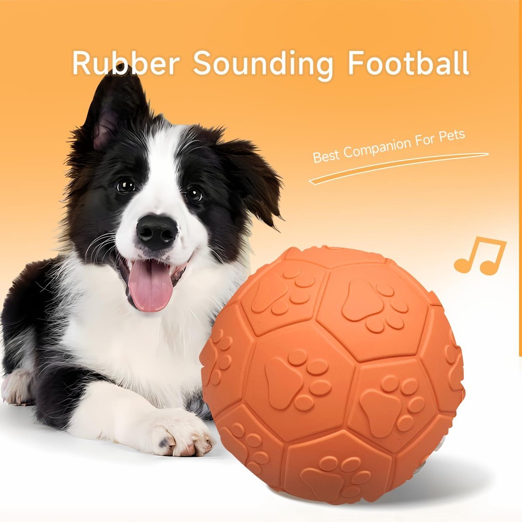 MOMOVIDA Football (DT-15) (DT-15L) ฟุตบอล ลูกบอลสุนัข ลูกบอลฝึกสุนัข ลูกบอลมีเสียงสำหรับสุนัข