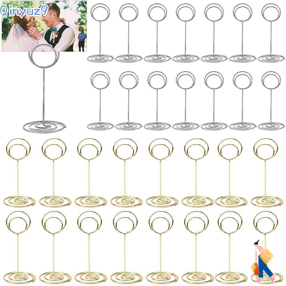 Qinyuz9 1PCS Place Card คลิปหนีบกระดาษรูปหัวใจโรแมนติกงานแต่งงานอุปกรณ์ Party Desktop ตกแต่ง Clamps Stand
