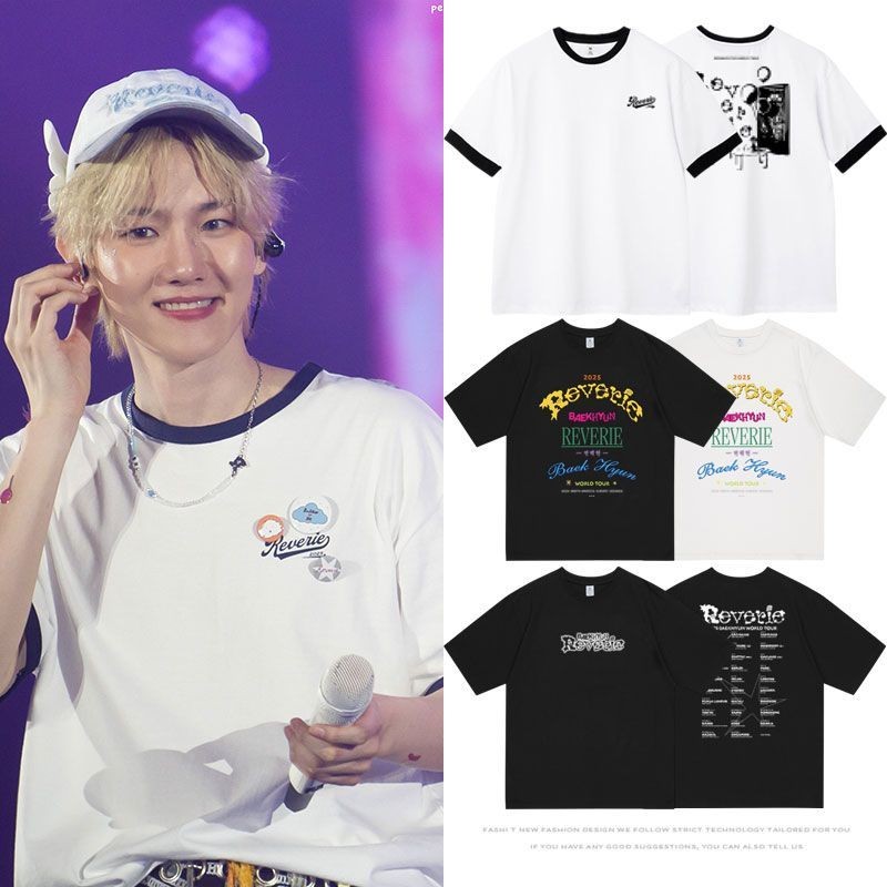 เสื้อยืดแขนสั้น EXO BAEKHYUN World Tour Concert Reverie Merchandise 2025LF7.1
