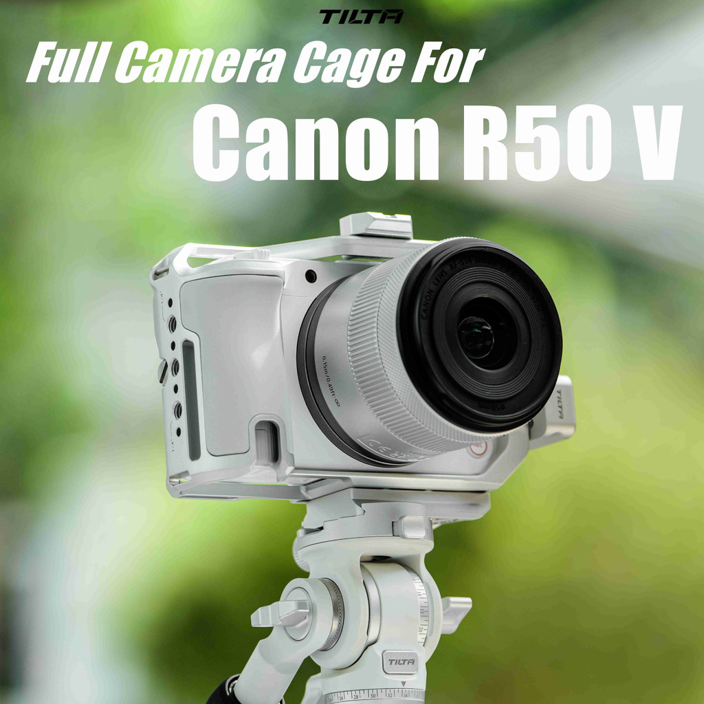 TILTA Canon R50 V อุปกรณ์เสริมขยายกรงกล้องเต็มรูปแบบกรอบป้องกันการปลดเร็ว CANON EOS R50 V