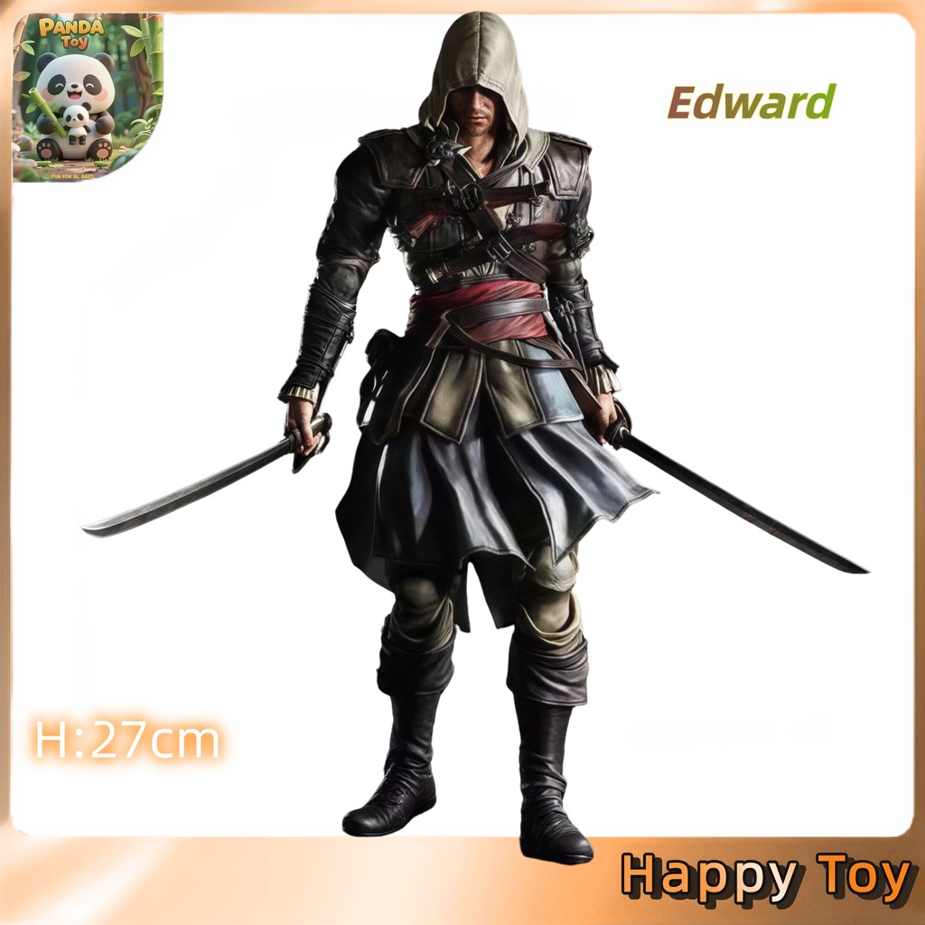 สินค้าเกม PA เปลี่ยน Assassins Creed 4 Black Flag Edward Kenway Action Figure รุ่น Boxed Figure