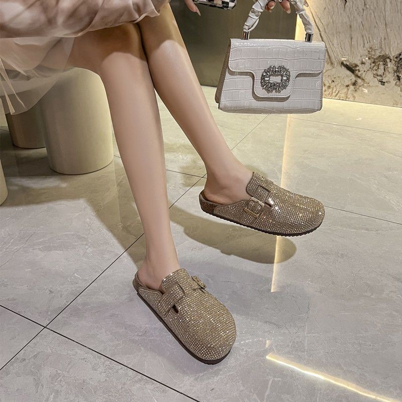 ใหม่สําหรับปี 2026หนาSoledเพิ่มความสูงสบายสบายๆSlip-On Birkenstockรองเท้าเพชรเต็มBaotouครึ่งรองเท้าแตะผู้หญิงสวมใส่ด้านนอก2024ฤดูใบไม้ผลิฤดูใบไม้ร่วง20250702 - รูปที่ 6