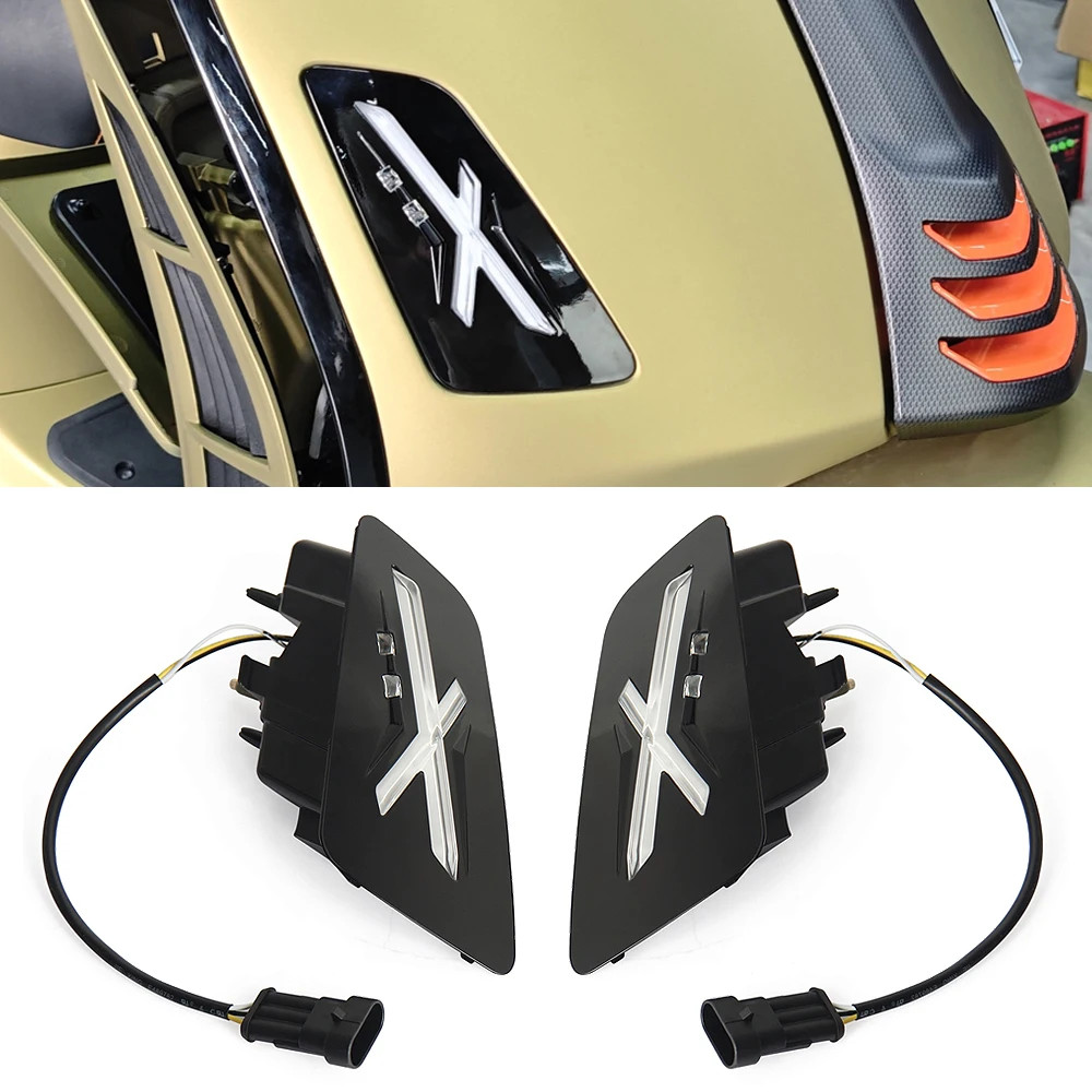 เหมาะสําหรับ Vespa GTS 300 gts300 gts300 2023-2025 รถจักรยานยนต์ด้านหน้าด้านหลังเลี้ยวสัญญาณไฟเลี้ยว