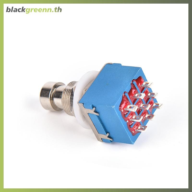 BGREE 1x 9-pin 3PDT Guitar Effects Pedal Box Stomp Foot Metal Switch True Bypass blue .