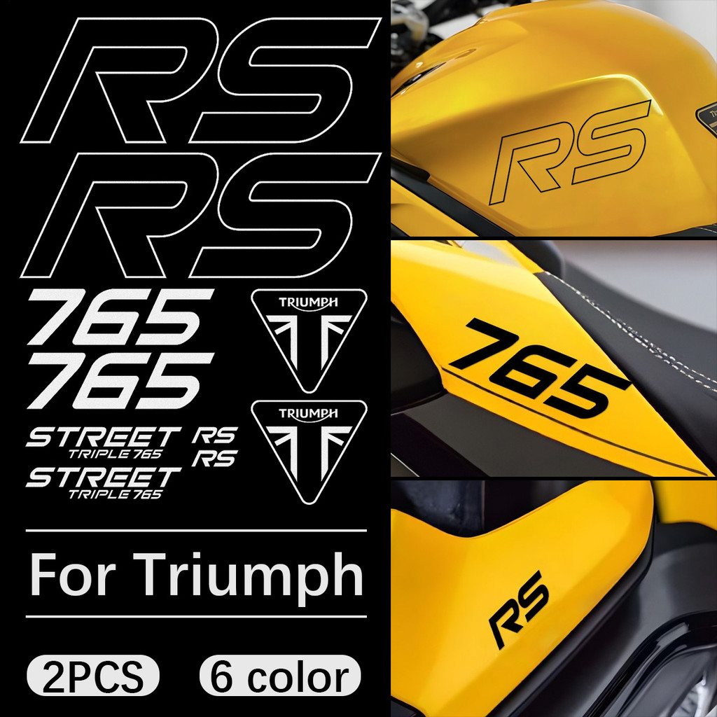 For Triumph Street Triple 765 RS มอไซ สกูตเตอร์ สติ๊กเกอร์ สะท้อนแสง หมวกกันน๊อค โลโก้ บังโคลน