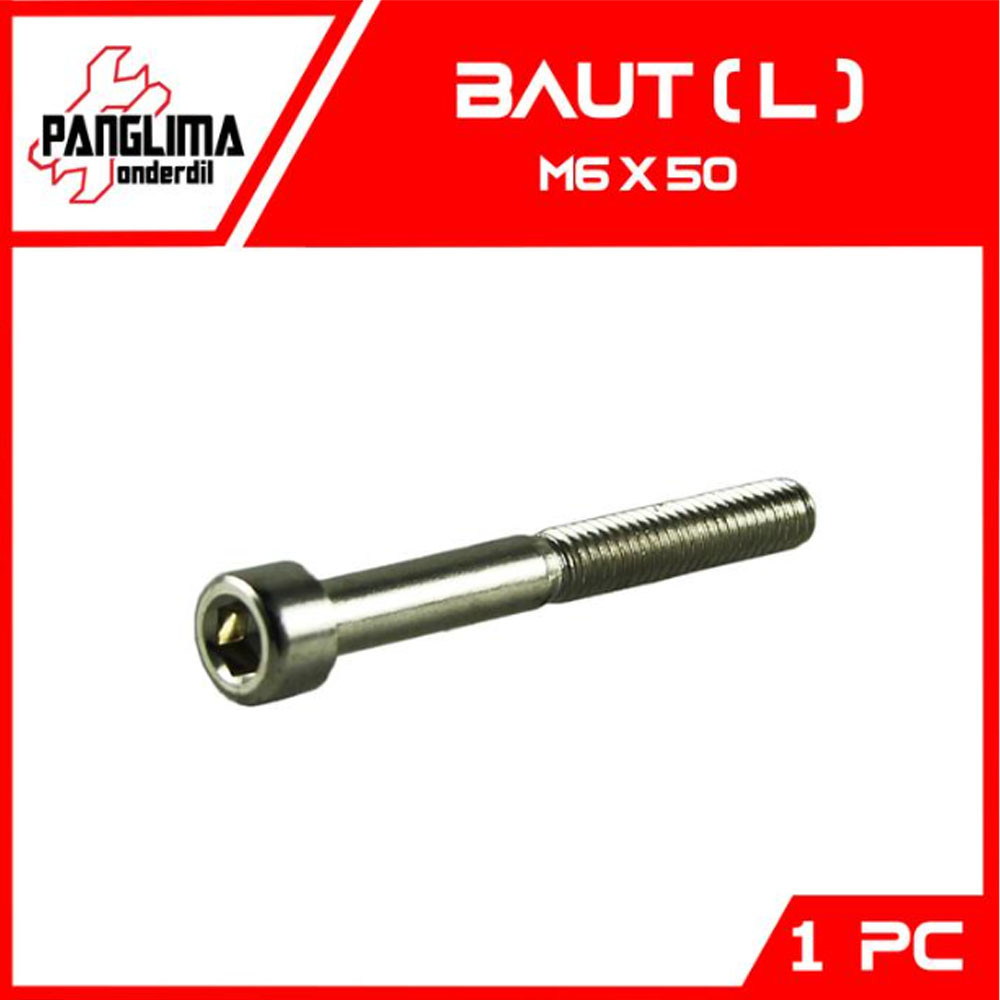 1 PC Bolt L-L5 M6x50-6X50-M 6 x 50 Key-K 5 P-Pitch 1 Bolt-Bolt