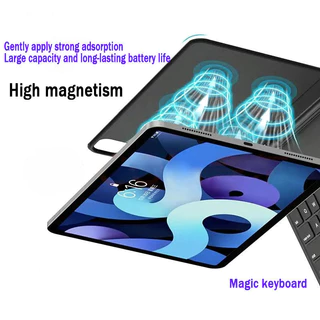 Magnetic Keyboard Air4 Air5 Pro11 Air 6 7 pro 12.9 Pro13 gen10 gen11 คีย์บอร์ดไร้สาย เคสคีย์บอร์ด ปรับได้หลายองศา