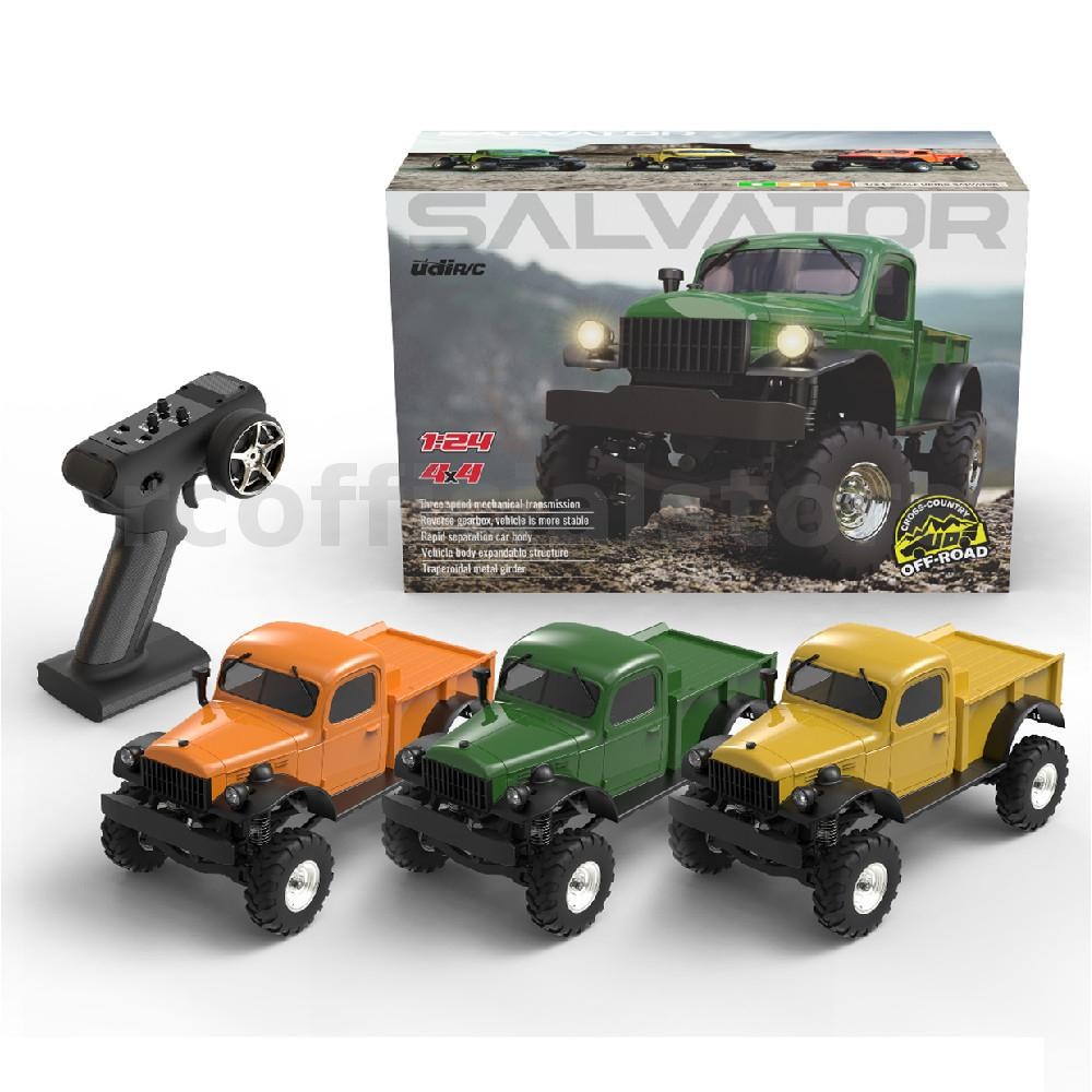 UDIRC UCX2401 SALVATOR RTR 1/24 2.4G 4WD RC รถ Rock Crawler Off-Road ปีนเขารถบรรทุก LED Light Full P