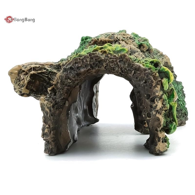 ABongBang Aquarium Hollow Tree อุโมงค์ถ้ําเครื่องประดับปลาสัตว์เลื้อยคลาน Hiding Shelter ตกแต่งตู้ปลาขนาดเล็ก Fishbowl อุปกรณ์เสริม