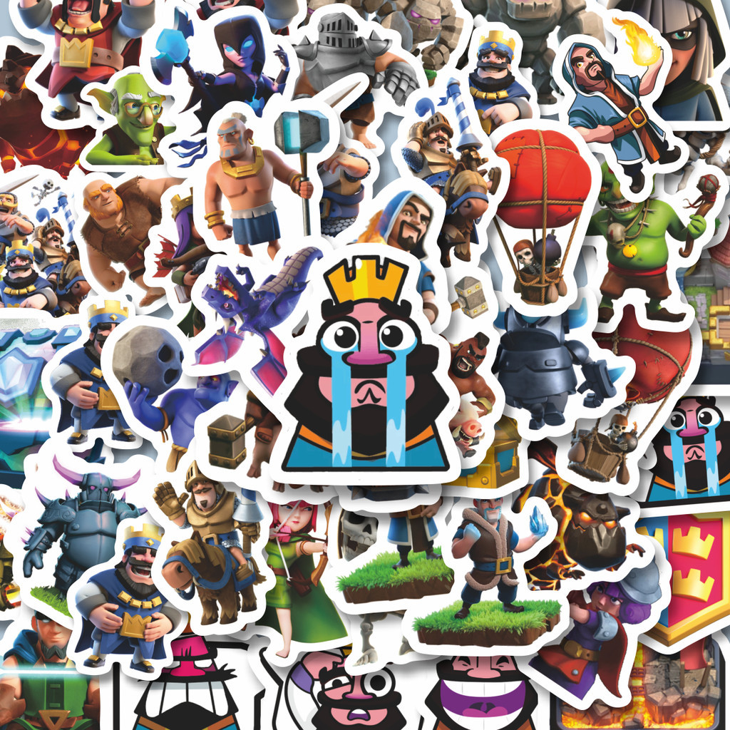 100PCS สติกเกอร์น่ารักเกม Clash Royale ความงามสติกเกอร์กันน้ําสติกเกอร์กาวสติ๊กเกอร์กันน้ําสติ๊กเกอร
