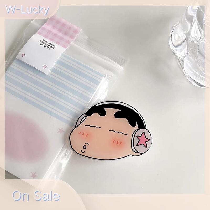 W-Lucky Universal Crayon Shin-chan การ์ตูนน่ารักที่วางโทรศัพท์ Grip โทรศัพท์มือถือขาตั้งสําหรับ Android สําหรับ Samsung Nice