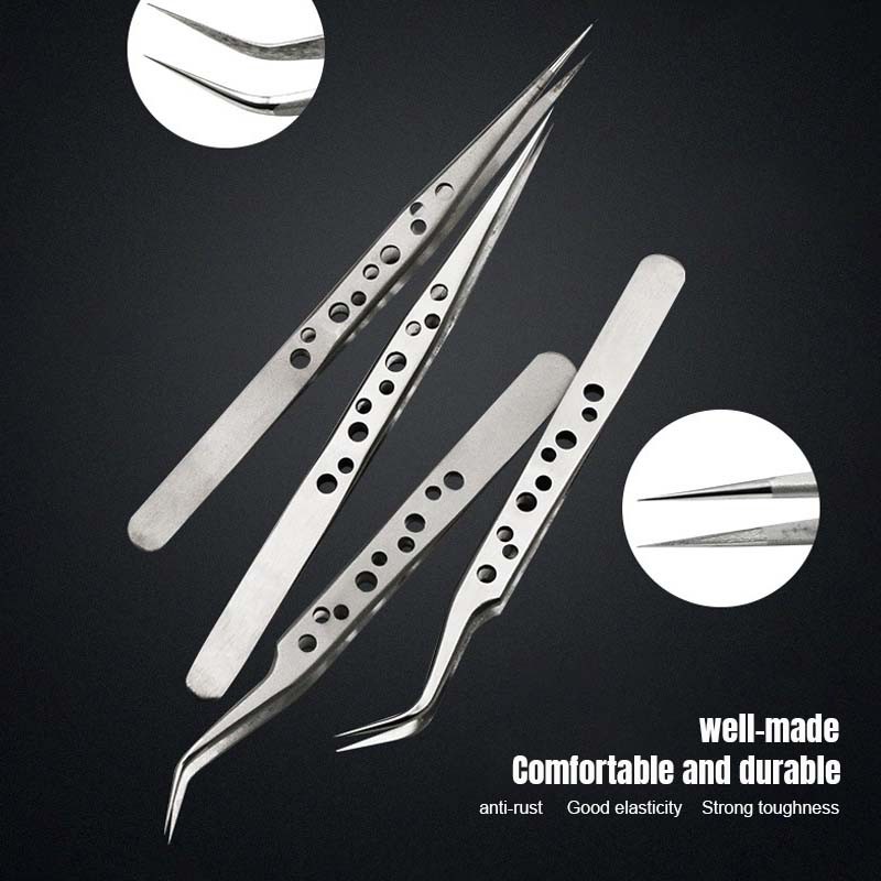 🟢COD🟢ฟอเซป Stainless หนา 1.5 มม. ปลายแหลม คีบผสมเกสร คีบชิ้นงานขนาดเล็ก (forcep) สแตนเลสส อย่างดี คี