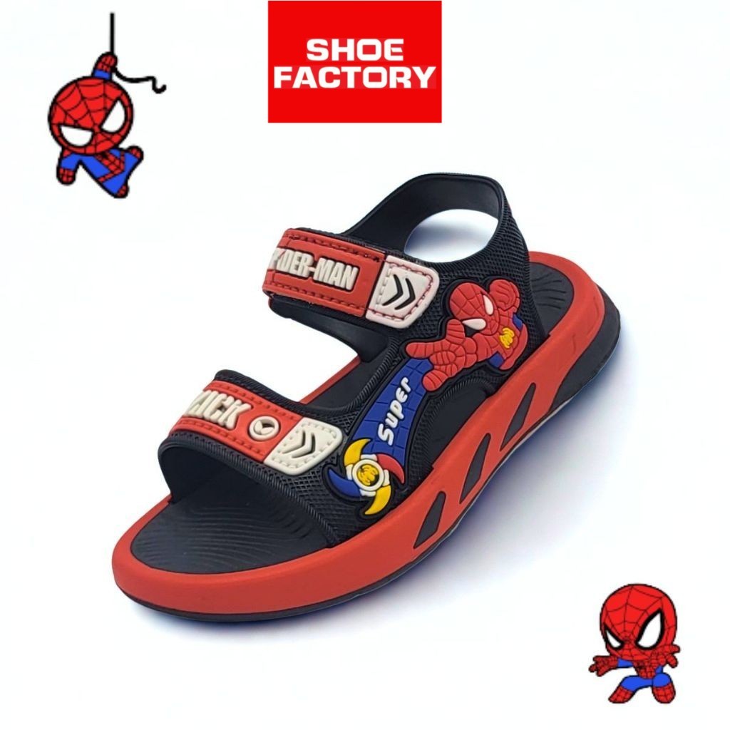 อายุ 4.5-7Yrs Spiderman Boy รองเท้าแตะเด็กรองเท้าแตะขนาด 26-30 รองเท้าแตะ Selipar Budak by SFM