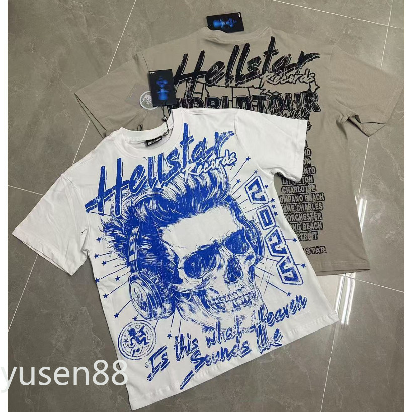 เสื้อยืดผ้าฝ้ายแท้สไตล์ฮิปฮอป Hellstar 781 เหมาะสำหรับสวมใส่ทุกวันและออกไปเที่ยว