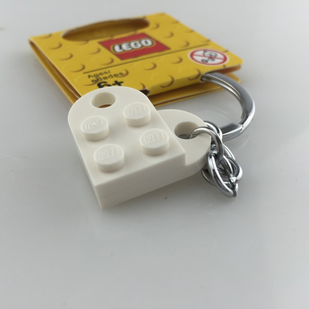 [5650 คอลเลกชันคน] LEGO LEGO พวงกุญแจบล็อกตัวต่อรูปหัวใจ LEGO Love พวงกุญแจหัวเข็มขัดคู่รูปหัวใจ Pat