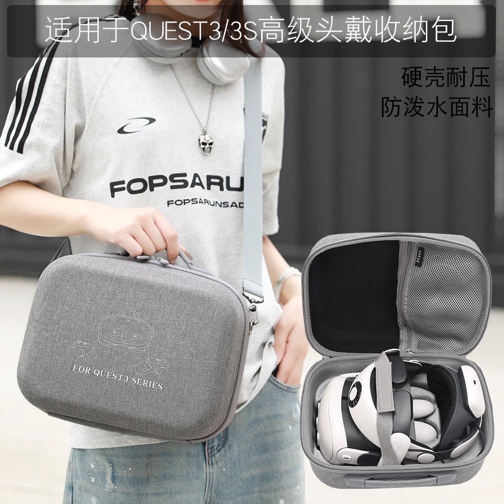 กระเป๋าเก็บแบบพกพาสําหรับ Oculus Quest 3S VR ชุดหูฟังใช้งานร่วมกับ Elite Strap BOBOVR M2 KIWI สายคล้