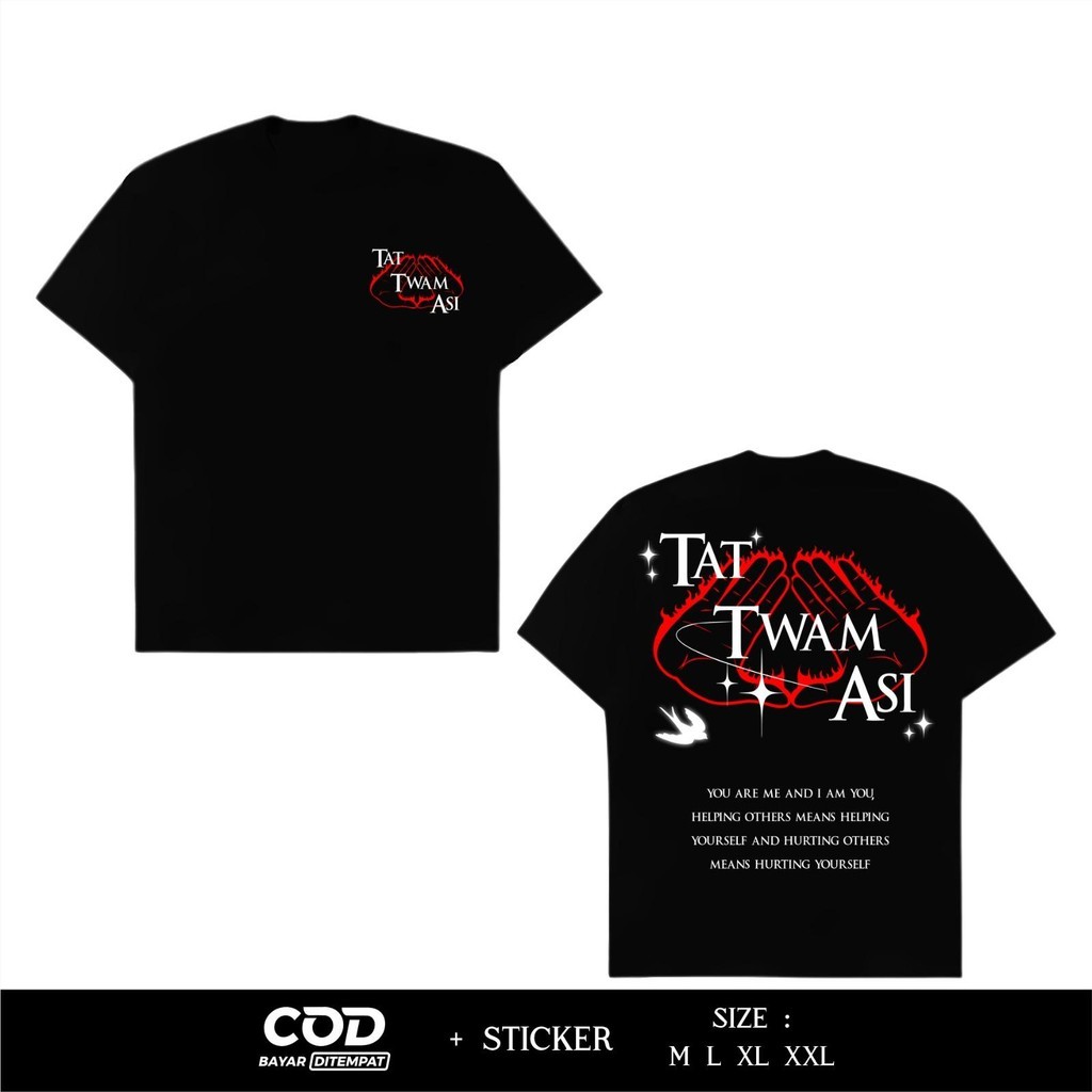 Distro เสื้อยืดพิมพ์หน้าจอสะท้อนแสงสําหรับ Pencak Silat PSHW Schools, Tat Twam Asi motif By Esteka C