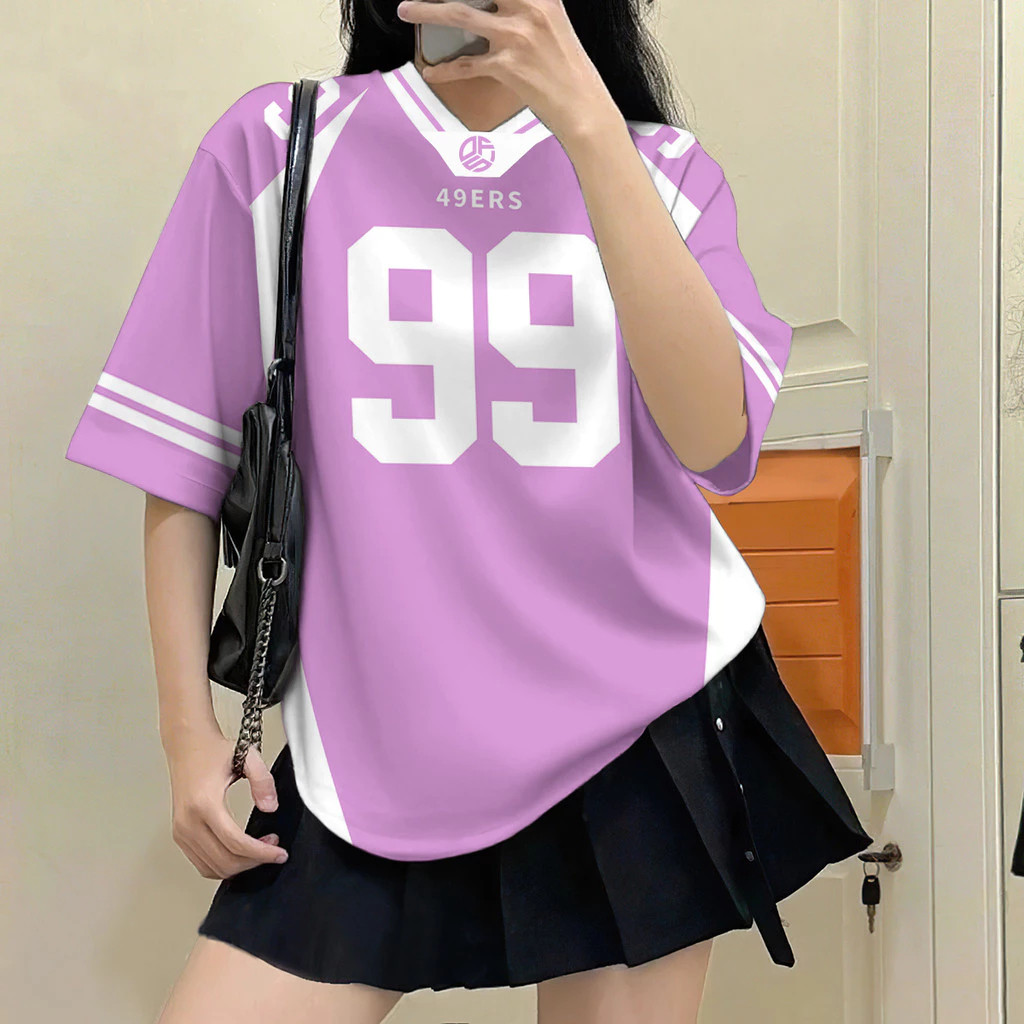 ฟรีชื่อที่กําหนดเองและหมายเลขNO.99/00 Retro Collar Jersey สไตล์เกาหลีผู้ชายและผู้หญิงกีฬาเสื้อยืด 3D