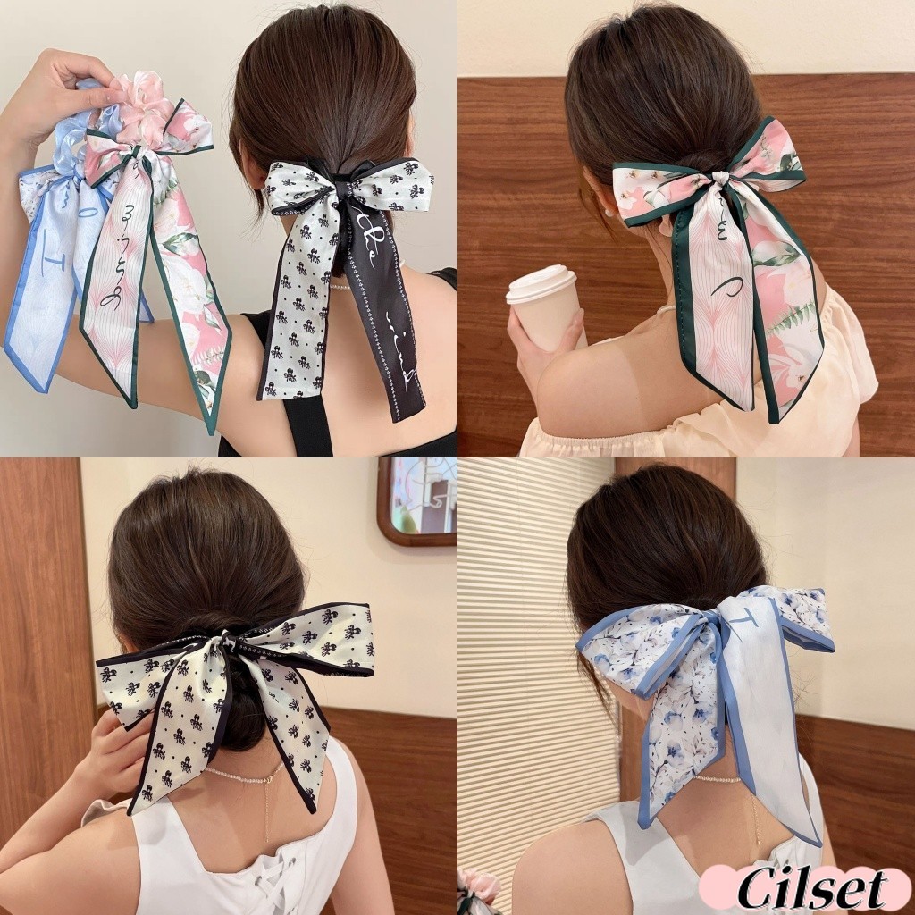 Cilset🛒พร้อมส่ง🎀 ยางรัดผม ดีเทลแต่งโบว์สไตล์ดาหลี มินิมอล /VO-39