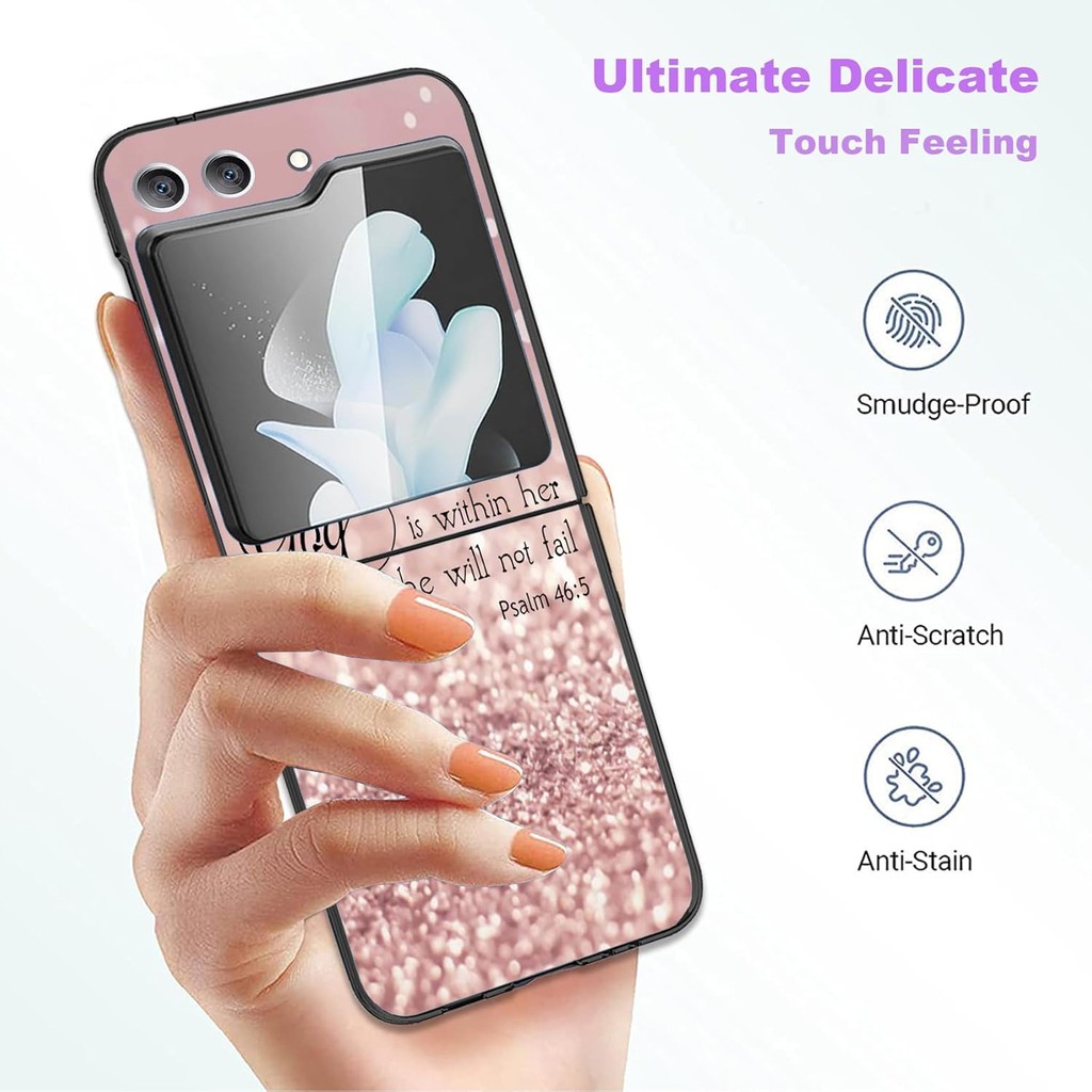 for Samsung Galaxy Z Flip 5 Case, Heavy Duty Ultra Thin Shock-Proof Hard PC Scratch Resistant Non-Sl