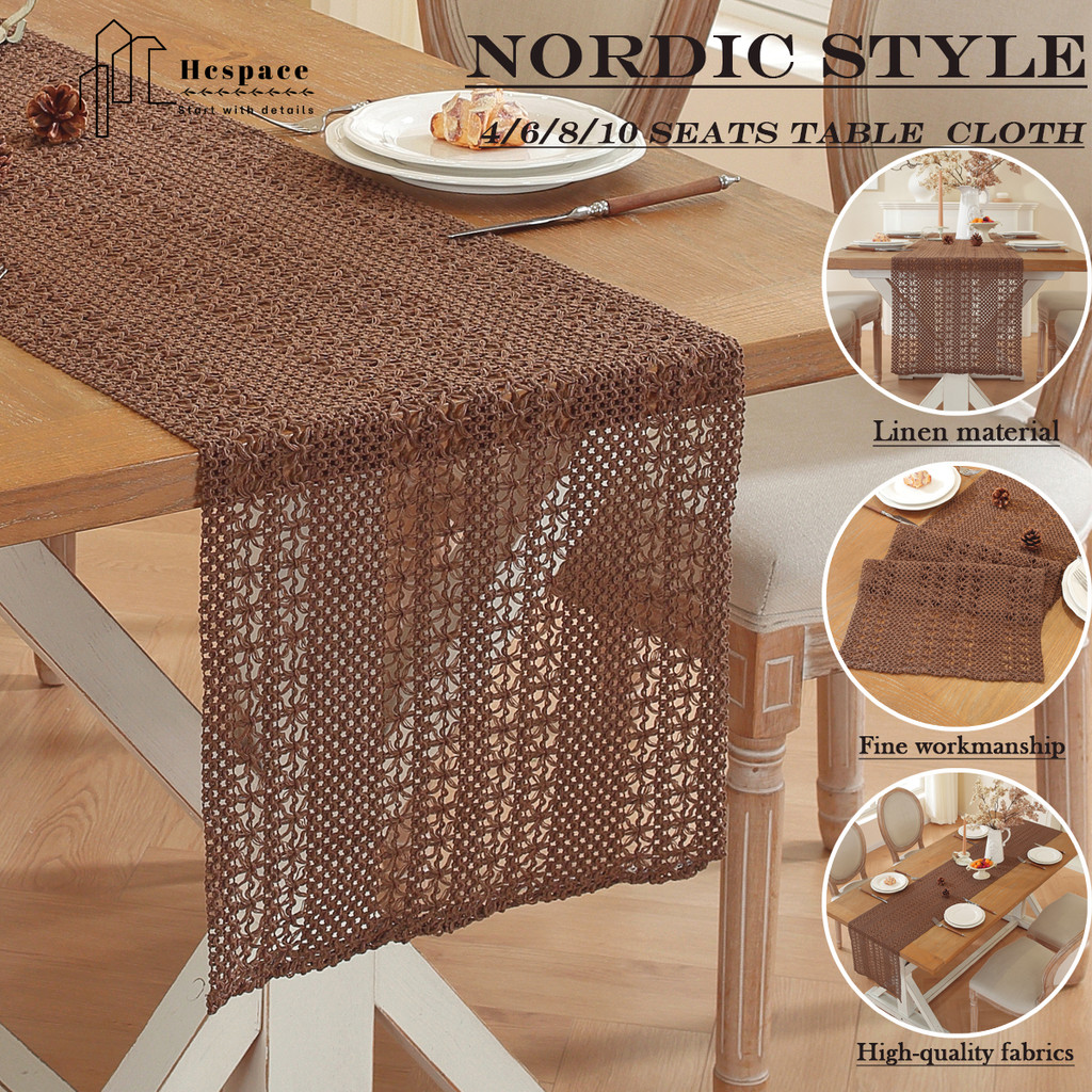 ผ้าปูโต๊ะนอร์ดิกวัสดุผ้าลินินคุณภาพสูงทนทานเสื่อโต๊ะสําหรับรับประทานอาหาร/ชา/ตกแต่งโต๊ะกาแฟ