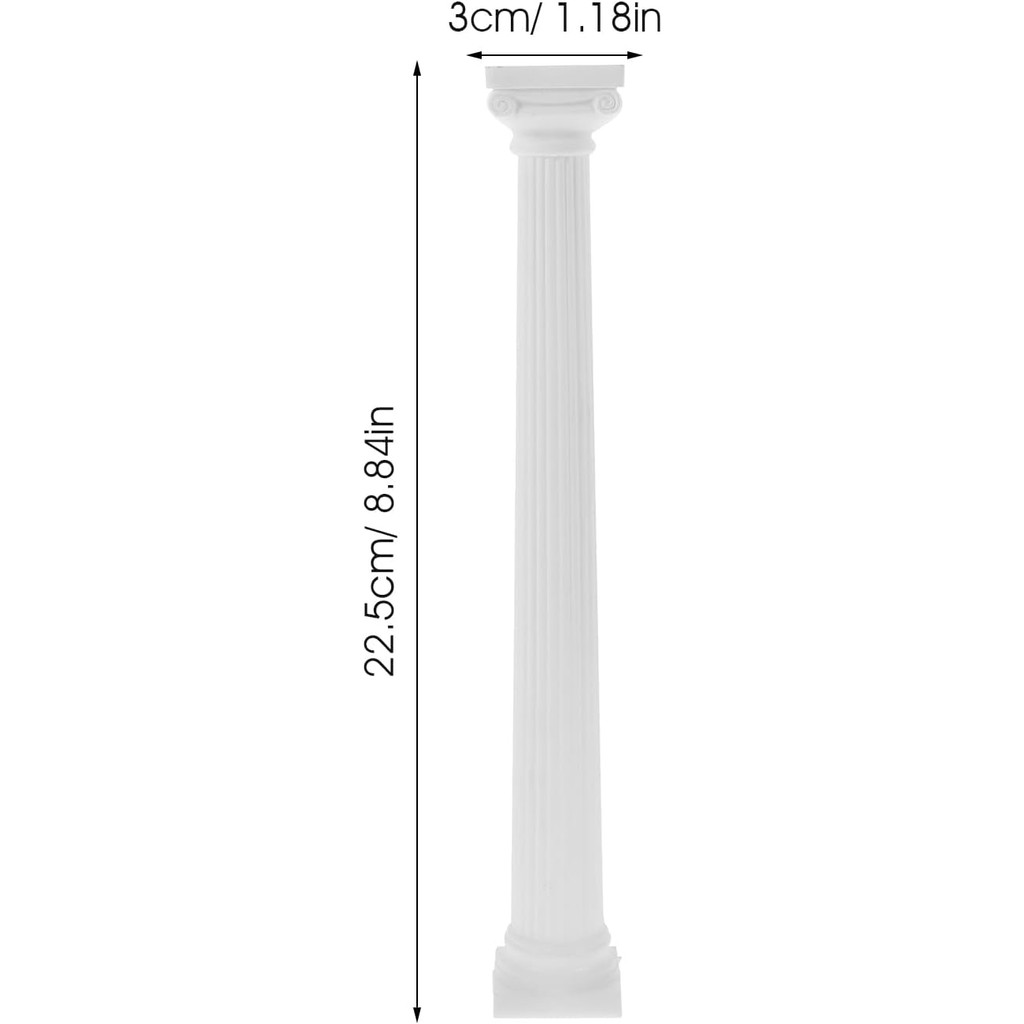 Yardwe 6 ชิ้นรูปปั้นเสาโรมันคอลัมน์ขนาดเล็กสําหรับอุปกรณ์ประกอบฉากภาพทรายสถาปัตยกรรมตกแต่งโต๊ะเสาโรม