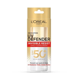 L'Oreal ลอรีอัล ปารีส ยูวี ดีเฟนเดอร์ อินวิซิเบิ้ล รีซิส เดลี่ ซันสกรีน เอสพีเอฟ 50+ ขนาด 50 มล.