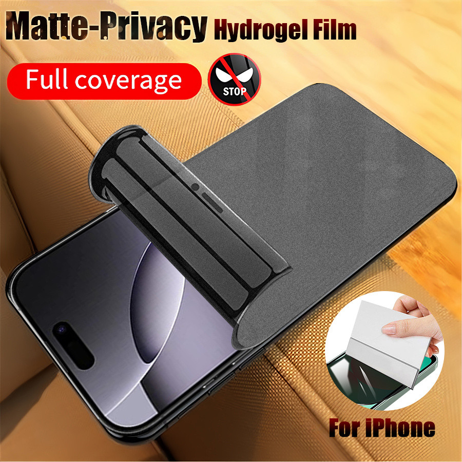 Matte Anti Spyความเป็นส่วนตัวHydrogelฟิล์มสําหรับiPhone 16 Pro Max 15 Pro Max 16 Plus 16e 15 Plus 14 13 12 11 Pro Max 14 6 6s 7 8 Plus X XS MAX XR SE 2020 ป้องกันหน้าจอ