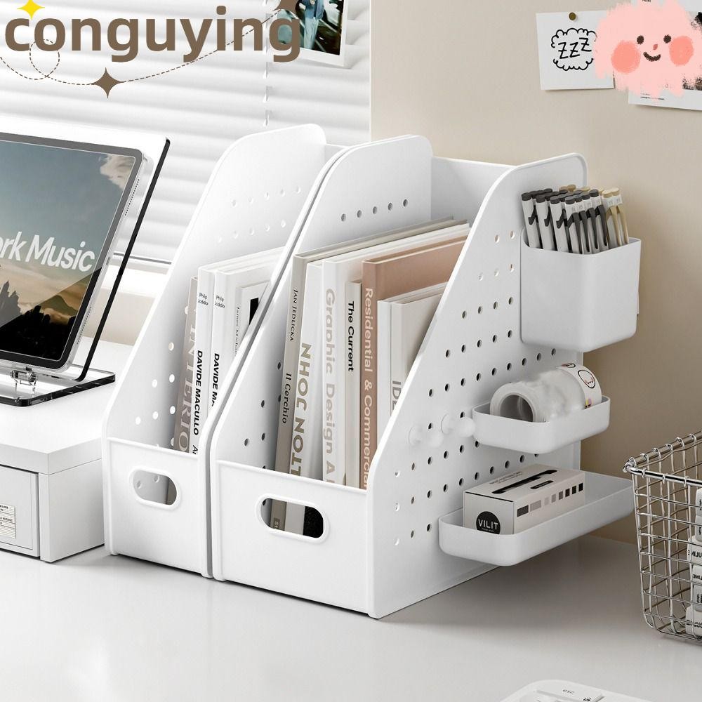 การก่อสร้าง กล่องเก็บกระดานเจาะรู,พร้อม Pegboard Organizer DIY Desktop File Storage Rack, ทนทาน Pegboard Design Stable File Organizer Holder Office Supply