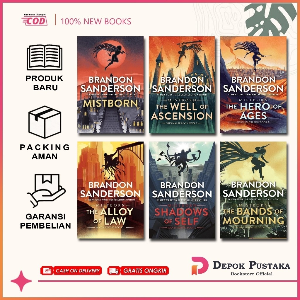 Mistborn (ซีรีส์ 7 เล่ม) : The Final Empire | ความดีของ Ascension | ฮีโร่แห่งวัย โดย แบรนตัน แซนเดอร