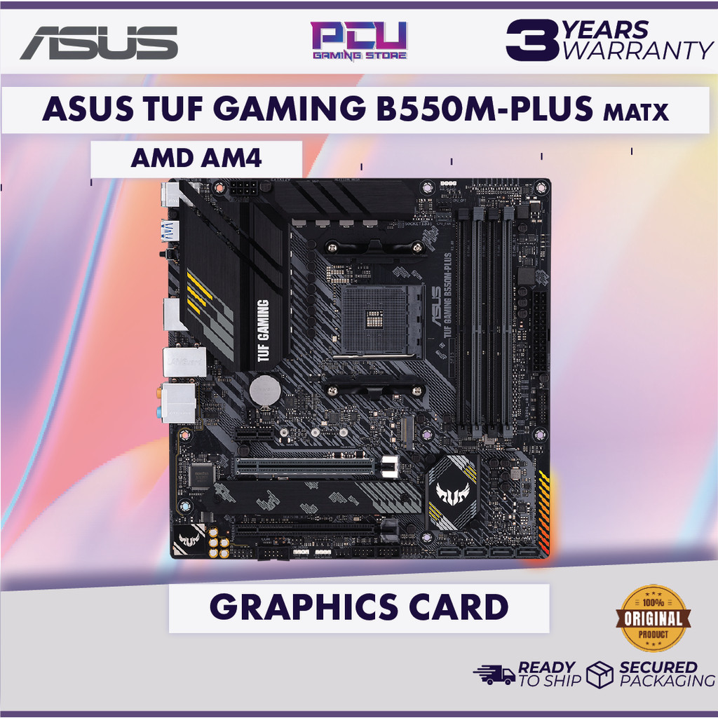 ASUS TUF GAMING B550M-PLUS MATX AM4 เมนบอร์ด BULK (3Y)