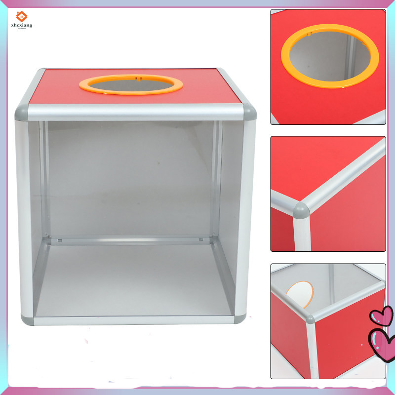 Raffle Prize Box Red Lottery Box For Fundraising For Fundraising Party Storage