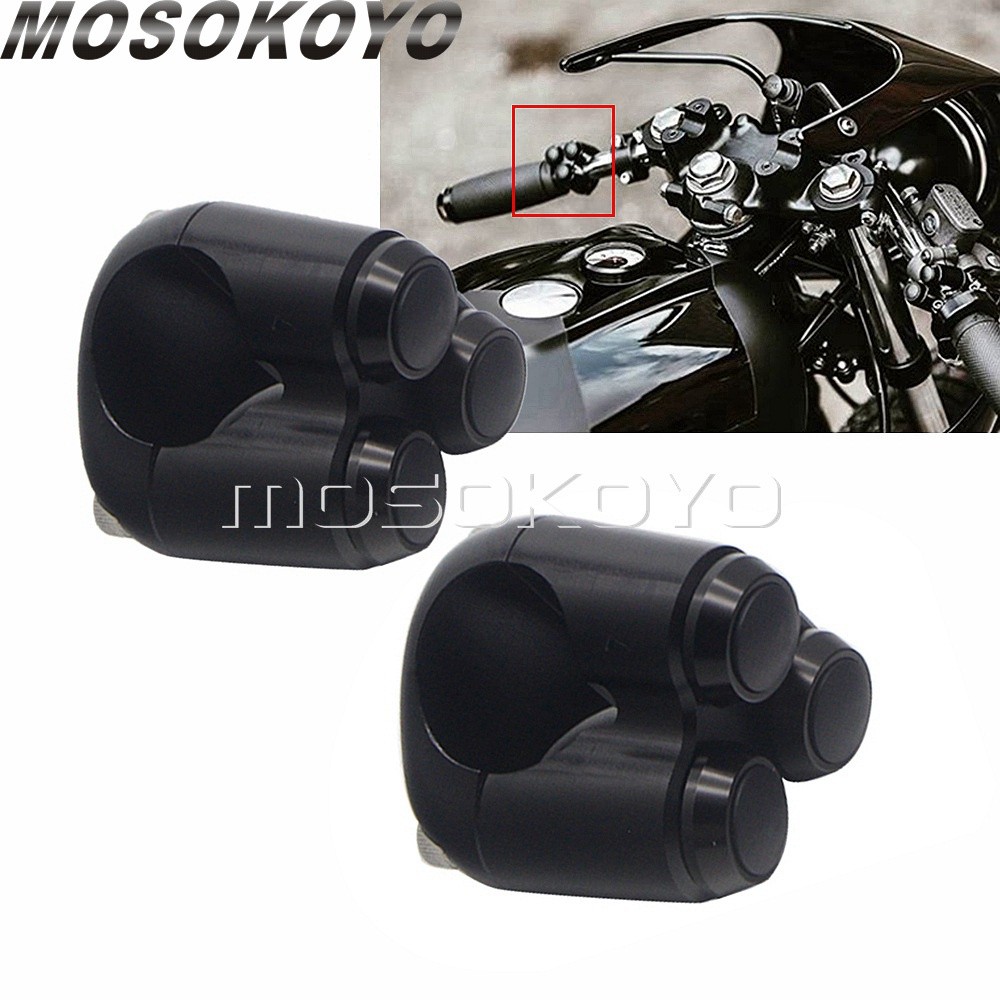 MO 2x รถจักรยานยนต์7/8 "22มิลลิเมตร H Andlebar ควบคุมสวิทช์แข่ง Cafe ลอยสำหรับซูซูกิยามาฮ่า T Riple 