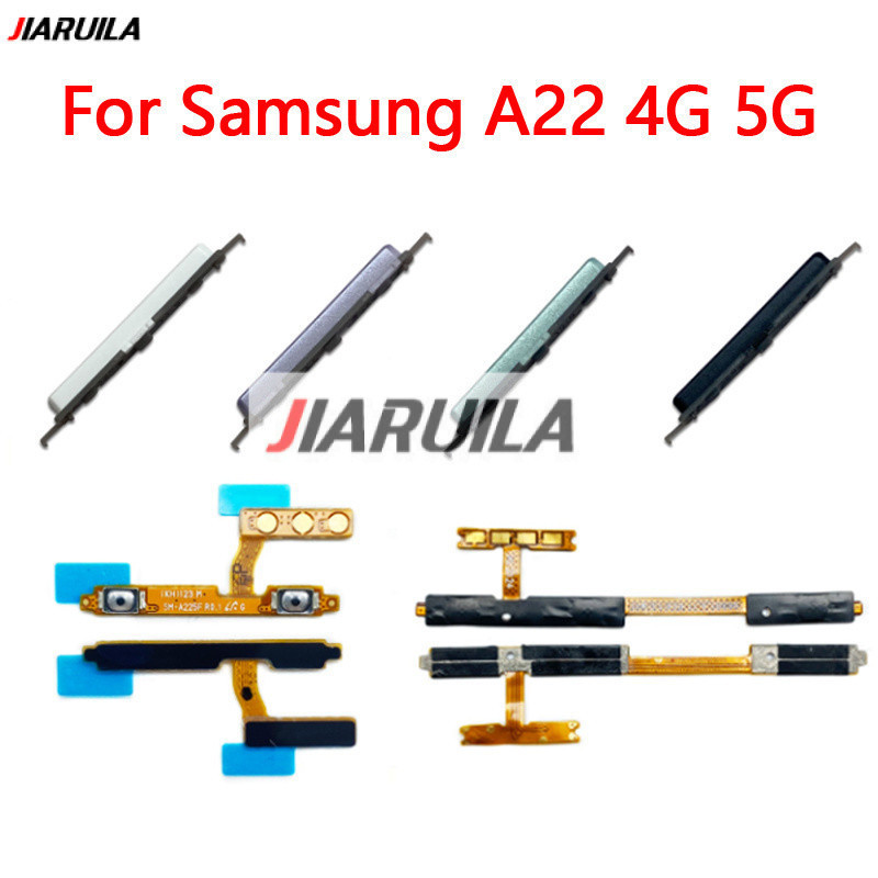 สําหรับ Samsung A22 4G 5G ปุ่มด้านข้างปรับระดับเสียงปุ่ม Flex Cable