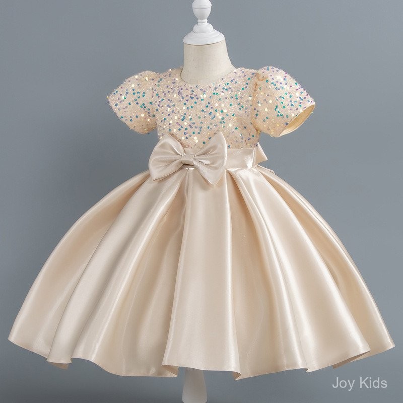 Joy Kids ชุดราตรีเด็กผู้หญิง ชุดงานวันเกิด💖 สำหรับเด็ก1-5ปี เนื้อผ้าชีฟองคุณภาพสูง ใส่เป็นชุดพิธีกรหรืองานแต่ง ชุดรจนาเด็ก9