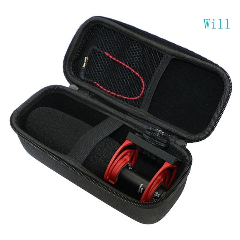 Will Wide Mouth Microphone Hard Case for Rode NTG Microphone Pouch Microphone