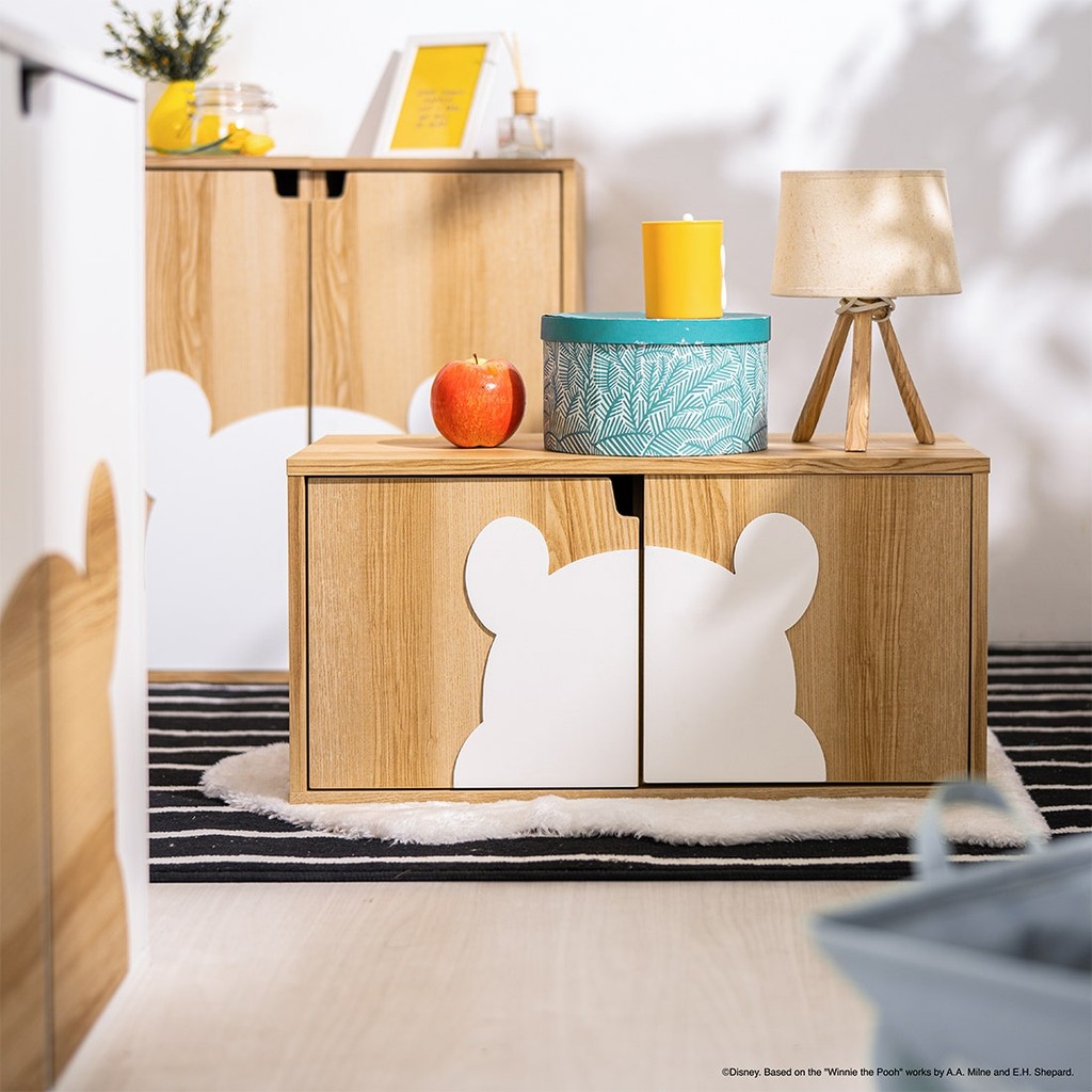 Disney Home กล่องอเนกประสงค์ DISNEY รุ่น POOHCUBE-G สีน้ำตาลอ่อน (70x30x35 ซม.) แบรนด์ DISNEYHOME